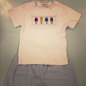 Boys school outfit (shirt and shorts)